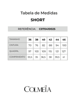 Conjunto Top Com Com Short Com Renda Bege/azul 44