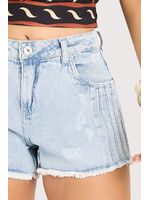 Short Curto Com Vieses Azul 38