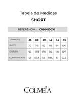 Short Bermuda Com Cos E Bolso Vermelho 36