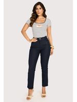 Calca Reta Com Bolso Diferenciado Azul 38