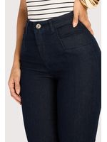 Calca Reta Com Bolso Diferenciado Azul 38