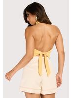 Short Com Prega Bege 36