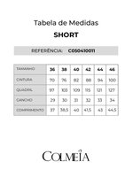 Short Com Prega Bege 36