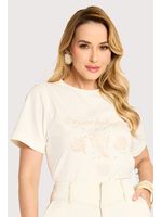Blusa Baby Look Silk Off White P