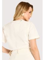 Blusa Baby Look Silk Off White P