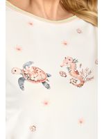 Blusa Baby Com Vies Contrastante Estampado 36
