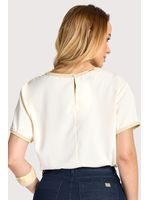 Blusa Baby Com Vies Contrastante Estampado 36