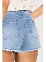 Short Curto Com Cos Diferenciado Azul 36