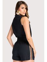 Macaco Curto Cavado Com Elastico Na Cintura Preto 44