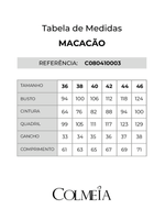 Macaco Curto Cavado Com Elastico Na Cintura Preto 44