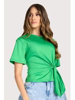 Blusa T-shirt Com Amaracao Verde Xg