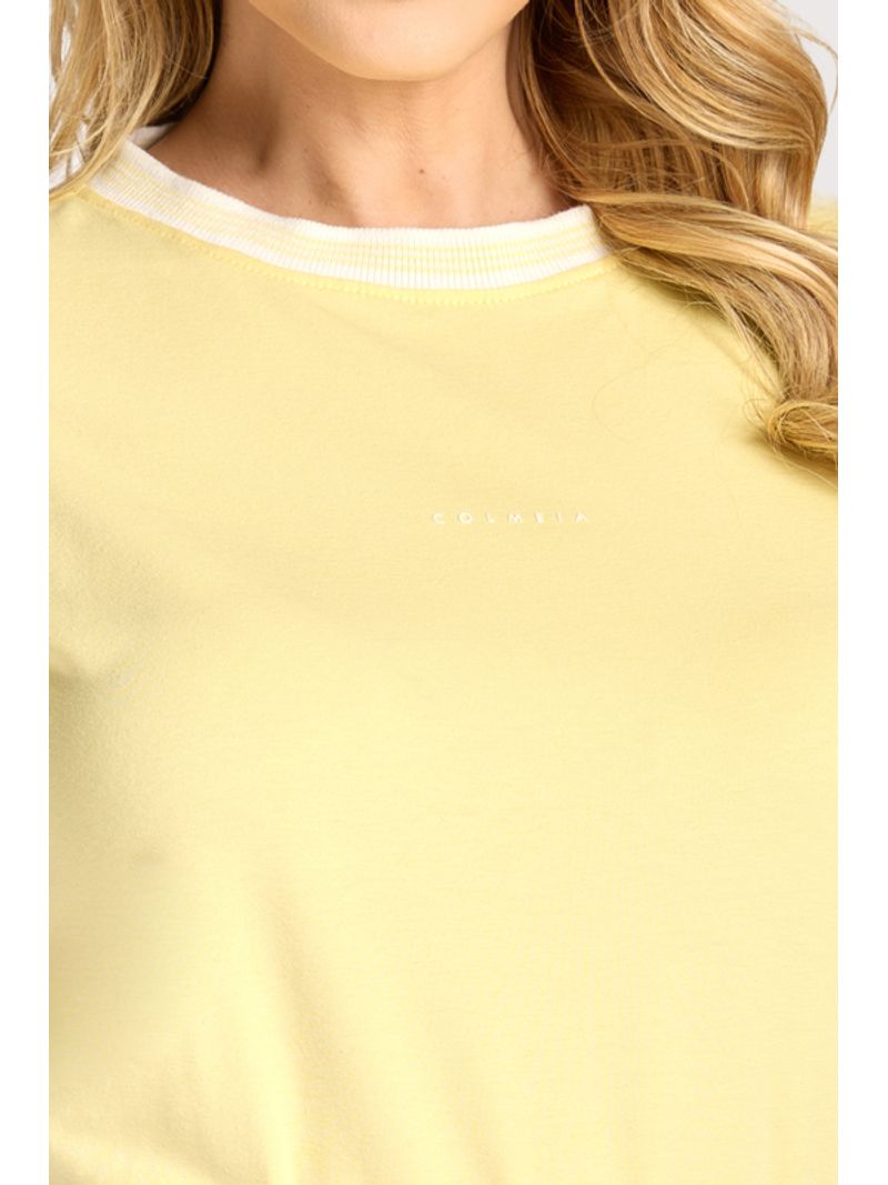Blusa Tshirt Silk Mangas Amarelo P
