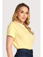 Blusa Tshirt Silk Mangas Amarelo P