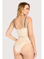 Beachwear Maio Com Recorte Bicolor Estampado P