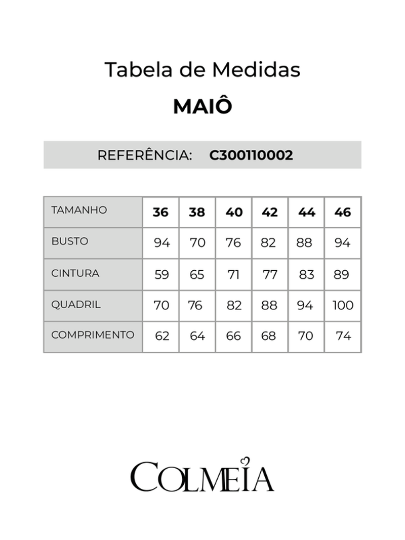 Beachwear Maio Com Recorte Bicolor Estampado P