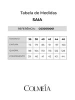 Saia Curta Com Cos Diferenciado Azul 38