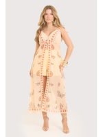 Conjunto De Tunica Com Abotoamento E Shot Curto Estampado 38