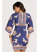 Vestido Borboleta Com Esferas De Made Estampado / Marinho 38