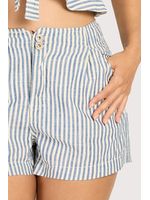 Short Curto Com Pregas Azul 40