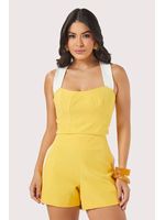 Conjunto Com Recorte E Bloco De Cor Amarelo 38