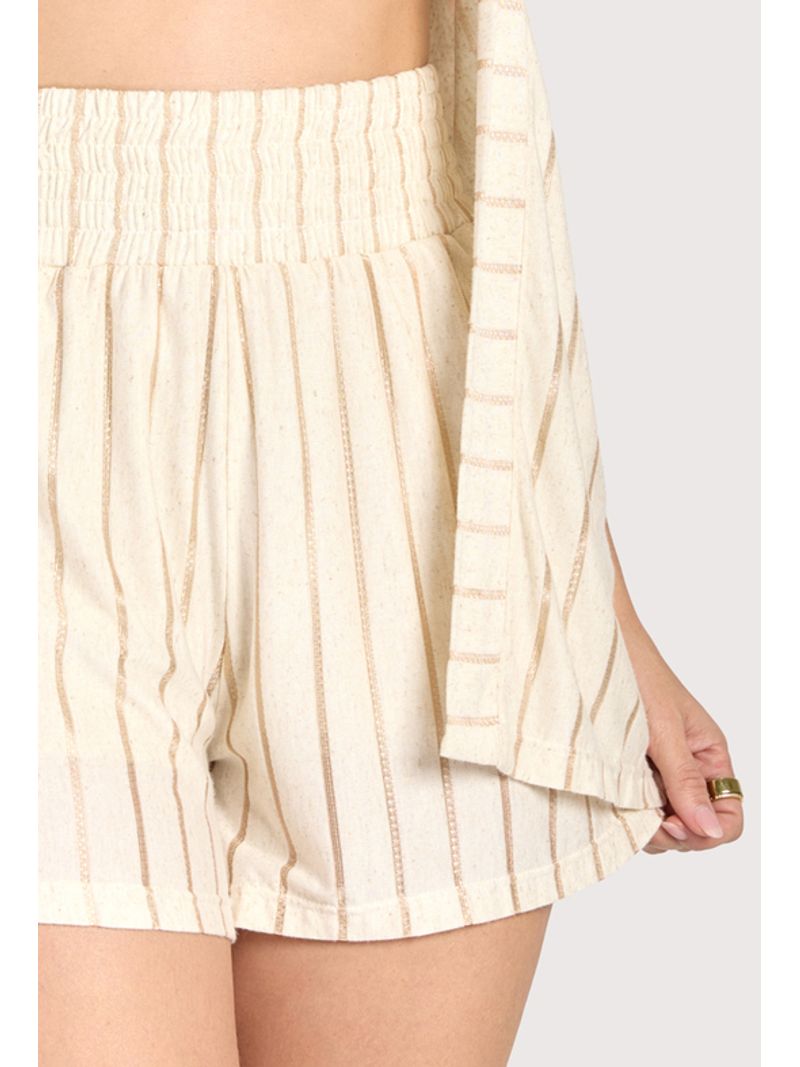 Conjunto Kimono Com Top E Short Bege P