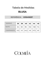 Blusa Em Camadas Com Alcas Finas Estampado /  Azul 40