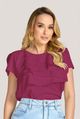 Blusa Com Camadas Assimetricas Rosa 36