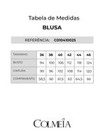 Blusa Baby Com Vieses Contrastantes Estampado /  Azul 36